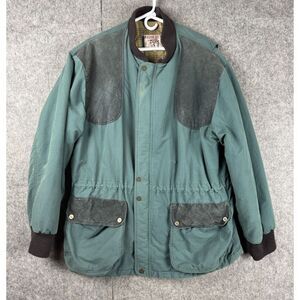 Vintage Beretta Coat Jacket Men's 56 (3XL) Hunting Safari Leather Trim Italy *